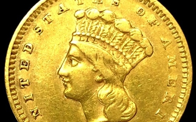 1859 S $1.00 Gold Princess XF Batter Date