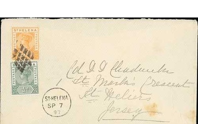 1897 (Sep 7) Cover to Jersey franked ½d + 2d, cancelled...