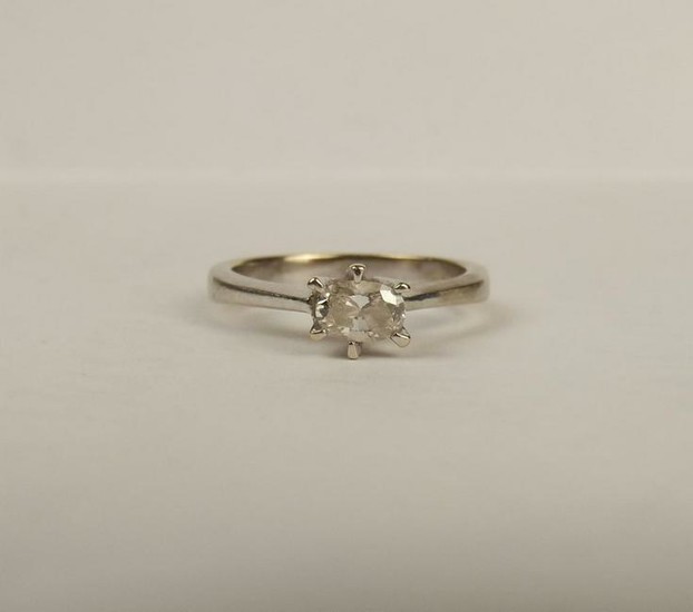 18ct White Gold 0.30CTW Diamond Solitaire Ring UK Size