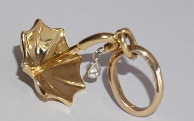 18k Gold & Diamond Charm Pendant by Tiffany & Co