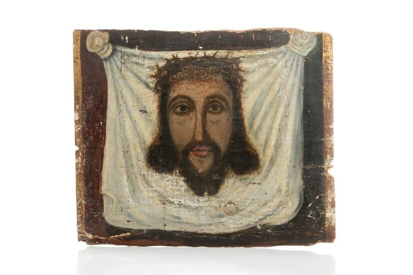 18th C FRENCH ICON OF THE VEIL OF SAINT VERONICA