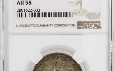 1912-J Germany Hamburg 2 Marks Silver Coin NGC AU58