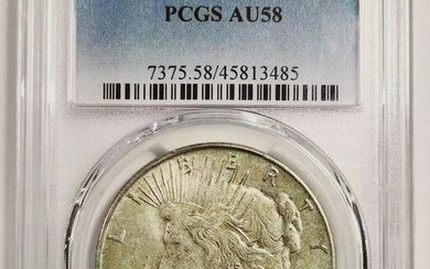 1934 P Peace Dollar PCGS AU-58