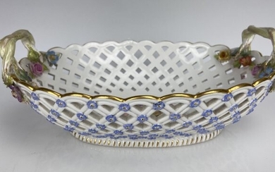 19TH C. RETICULATED MEISSEN BOWL
