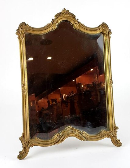 19th C. Gilt Bronze Mirror