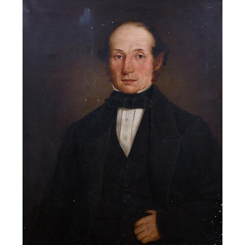 19th Century English School. A Bust Portrait of a Man, Oil o...