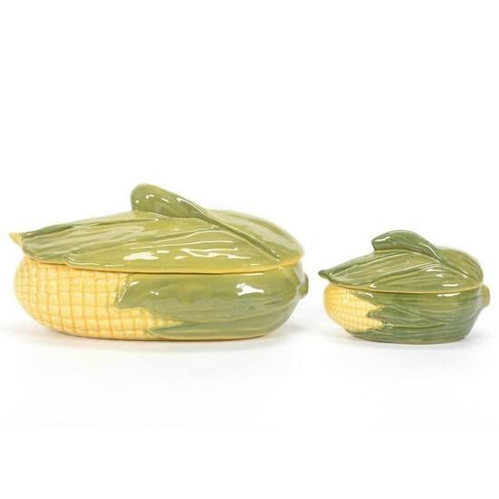 (2) Covered Casseroles, Shawnee Pottery Corn King