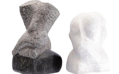 2 stone modern designed sculptures