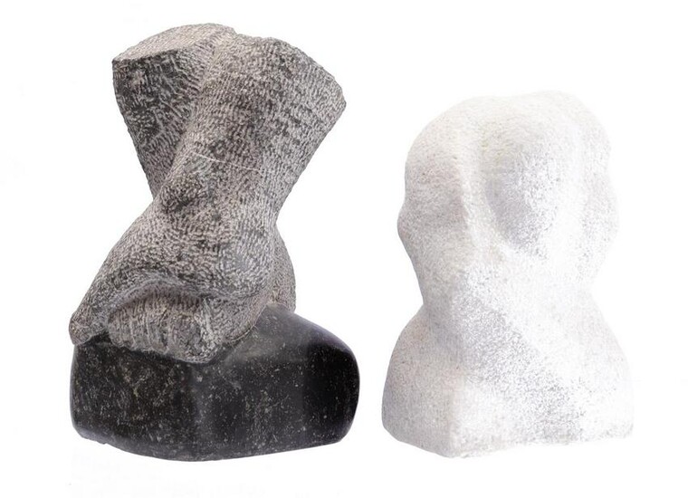 2 stone modern designed sculptures