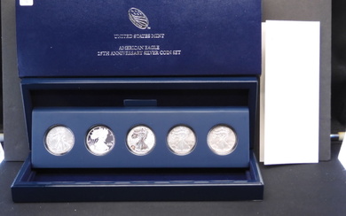 2011 U.S. ASE 25th Anniversary 5 Coin Set OGP
