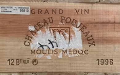 Chateau Poujeaux 1996 Moulis-Medoc 12 bottles owc 90.4/100 CT