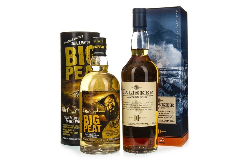 TALISKER AGED 10 YEARS AND BIG PEAT