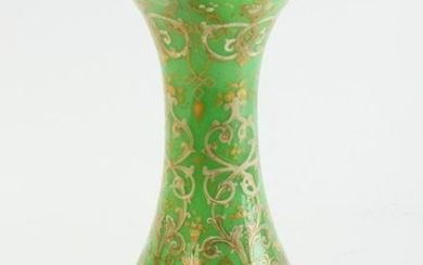 19th Century French Enameled Opaline Glass Vase