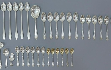 (34) AMERICAN STERLING SILVER SPOONS, 19.35 OZT
