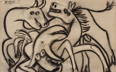 COMBAT DE TAUREAU ET CHEVAL, Pablo Picasso