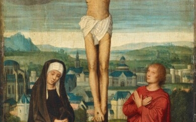 Adriaen Isenbrant, attributed to - Crucifixion Scene with Mary and Saint John
