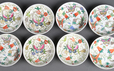 Chinese Porcelain Sauce Dishes, Butterflies