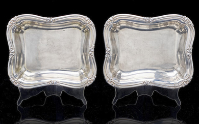 A pair of silver serving dishes from the service made for Grand Duchess Maria Nikolaevna Retailed by Nicholls and Plinke, workmaster Robert Kokhun (Colqhoun), St. Petersburg, 1857