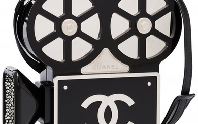 58017: Chanel Limited Edition Black Plexiglass & Crysta