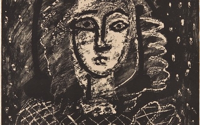 Pablo Picasso, Buste au fond étoilé (Bust with Star Spangled Background)