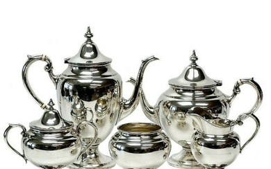 5pc Gorham Sterling Silver Tea and Coffee Service Set