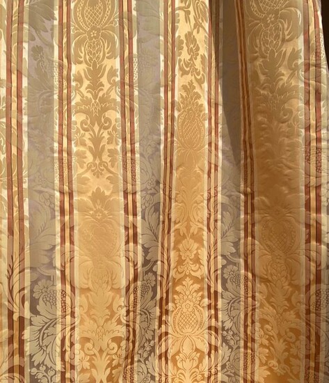 6 m x 130 cm Magnificent San Leucio damask fabric - Cotton - 2018