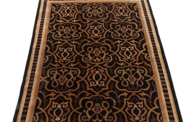 6' x 8'11 Hand-Knotted Sino-Tibetan Sculpted Wool Area Rug