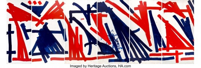 77117: RETNA (b. 1979) Untitled (6 panels) Acrylic on p