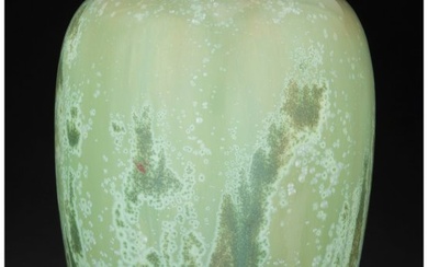 79117: Fulper Pottery Cucumber Crystalline Glazed Vase