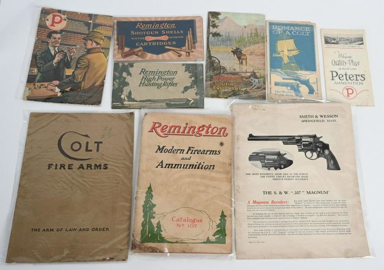 9 VINTAGE 1930s GUN & AMMUNITION CATALOGS