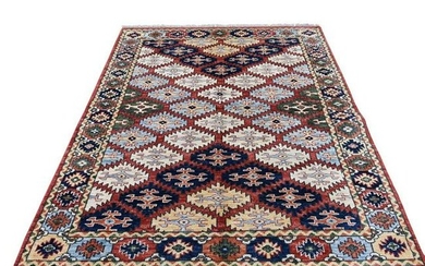 Afghan Ersari Repetitive Design Hand Knotted Oriental