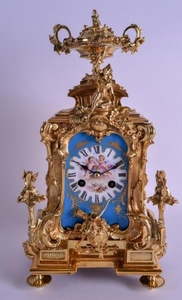 A 19TH CENTURY FRENCH ORMOLU AND SEVRES PORCELAIN