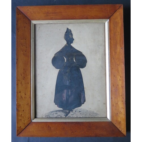 A 19th Century William Hubard Gallery Full Length Silhouette...