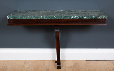 A 19th century rosewood marble topped console table
