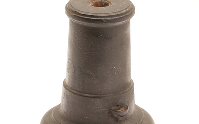 A 20th-century cast iron signal cannon.