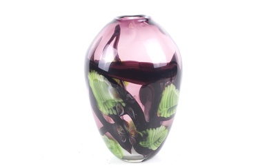 A 20th century studio art glass vase possibly by Murano.