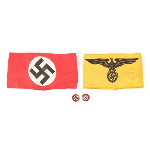 A COLLECTION OF GERMAN WWII THIRD REICH ITEMS comprising of ...