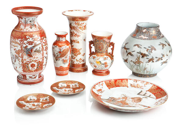 A COLLECTION OF OF KUTANI WARE