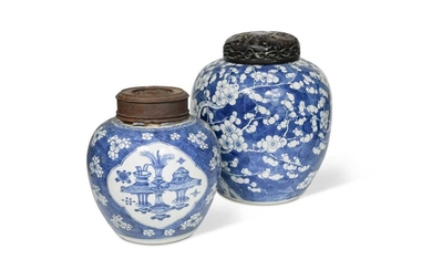 A Chinese blue and white porcelain ginger jar, Qing Dynasty, 19th century