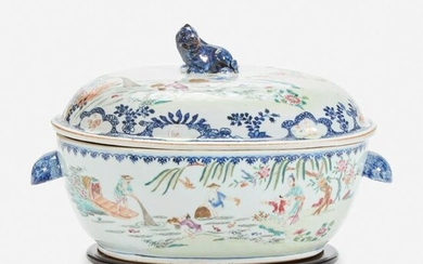 A Chinese export porcelain famille rose-decorated