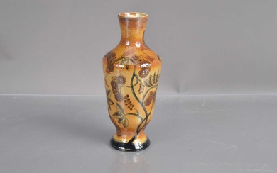 A Cobridge Pottery vase (Moorcroft associated) in 'Birds and Berries' pattern