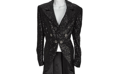A Dame Joan Collins Sequin Tailcoat