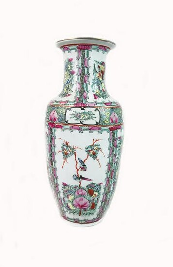 A Famille Rose Baluster Vase.