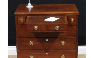 A George III design mahogany bachelor’s chest, rectangular t...