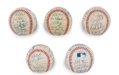 A Group of Assorted 1980s-2000s Toronto Blue Jays Team Signed Autograph Baseballs