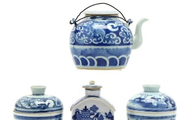 A Group of Chinese Blue and White Porcelain Table