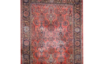 A LARGE SAROUK HANDWOVEN PERSIAN AREA RUG, LATE 19TH CENTURY