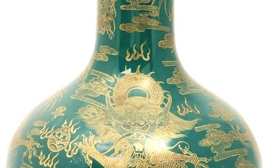 A Large Antique Chinese green glazed porcelain vase