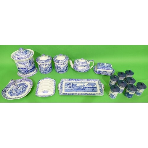 A Quantity of Various Spode Blue and White Italian Pattern C...