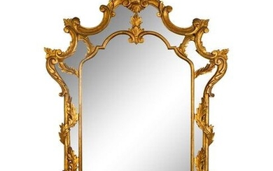 A Regence Style Giltwood Mirror Height 51 x width 29